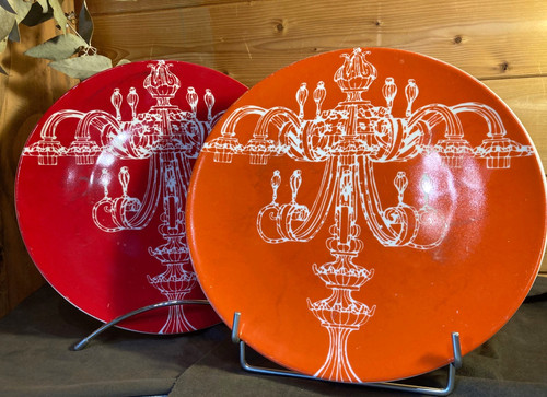 Grandes assiettes rouge - assiettes,
